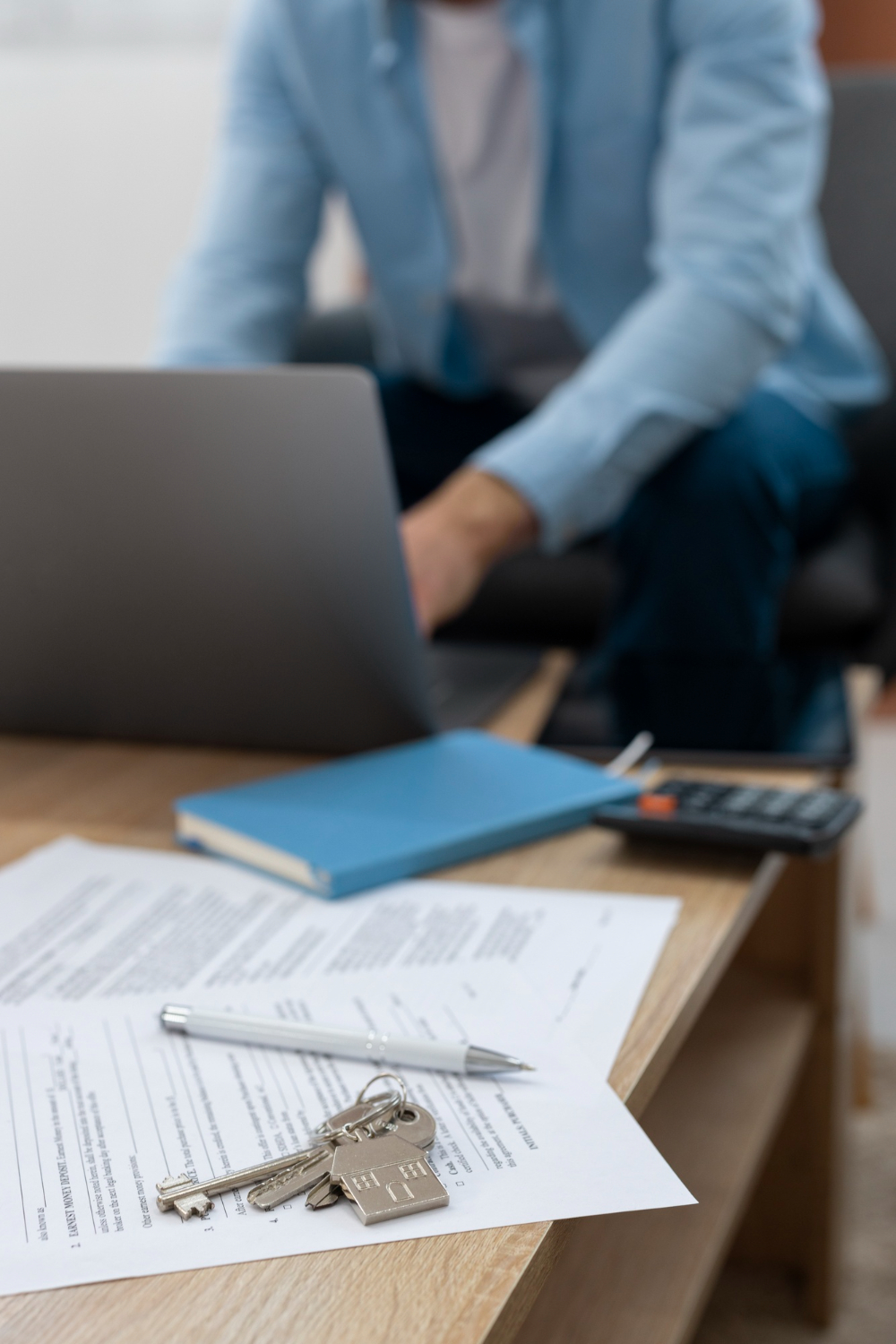 Un jeu de clef, sur des documents immobiliers droit-en-immobilier